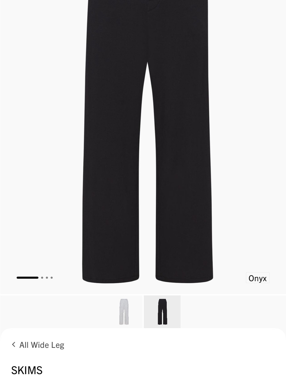 SKIMS Wide Leg Pants - Onyx